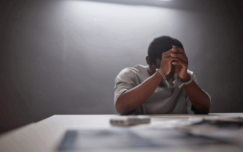 a man with handcuffs