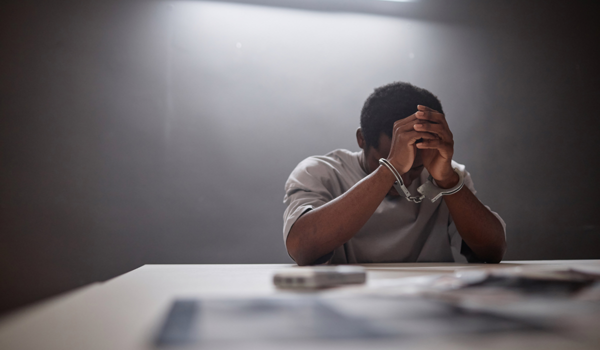 a man with handcuffs