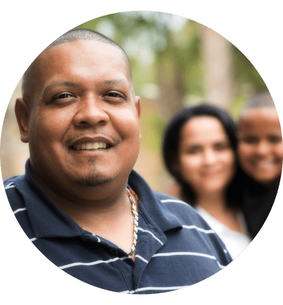 a family smiling together