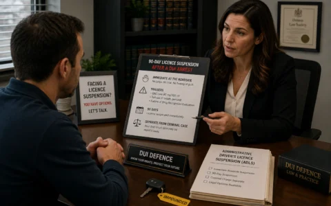 90-day licence suspension after a DUI arrest