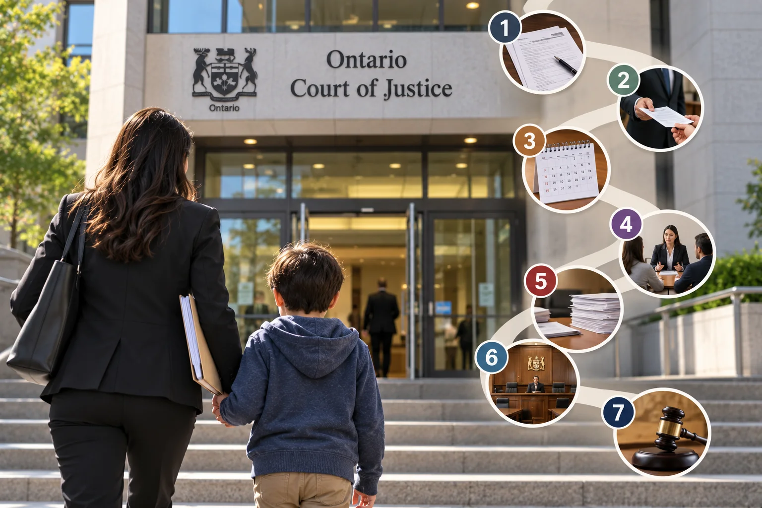 how a family court case starts in Ontario